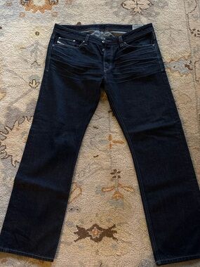 Diesel Men's Straight Jeans in Dark Indigo